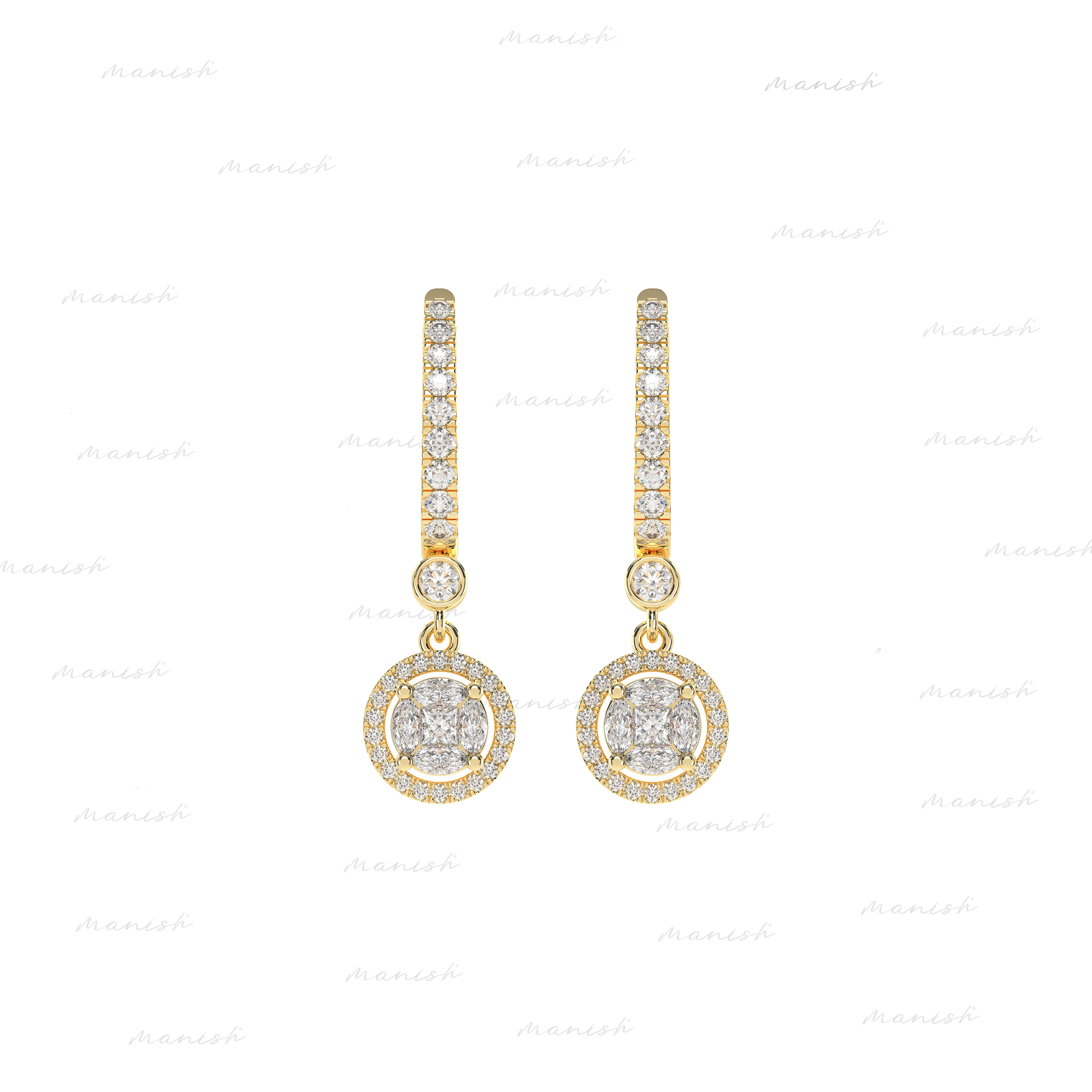 Marquise Diamond Dangle Earrings